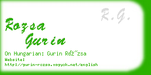 rozsa gurin business card